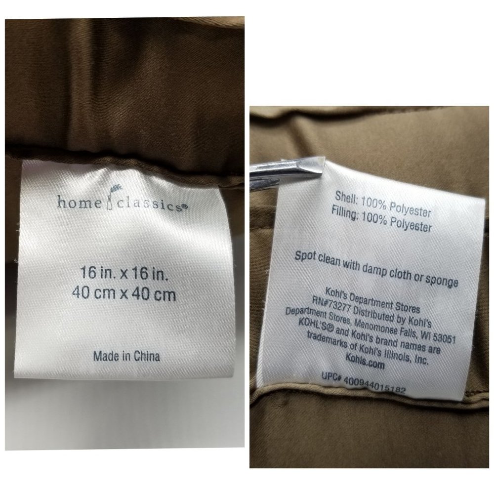 Home Classics Pillows Decorative Accent Brown Beige Silver Set of 3 Bed Couch - Picture 5 of 8